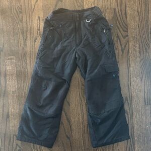 Kids Black Snow Pants